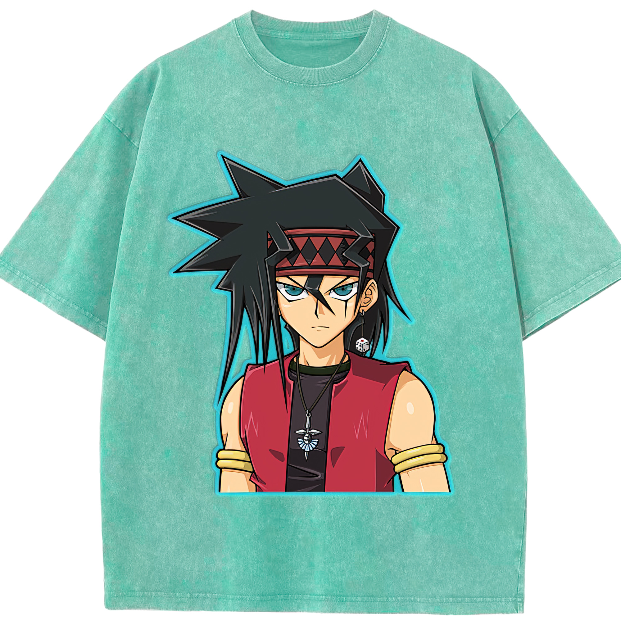 （画像用） 遊☆戯☆王 Yu-Gi-Oh! 綿100% ヴィンテージ風 半袖Tシャツ（フロントプリント）